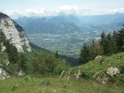 Vue vers les Bauges, depuis la porte d'Alpette