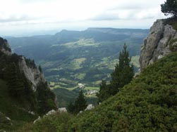 Vue vers la station du Granier, depuis le mont