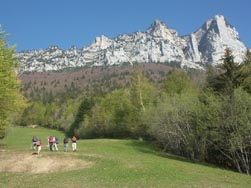 Départ de la balade, au col de Marcieu