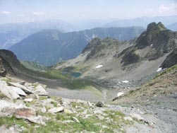 Le lac des Balmettes, vu du col
