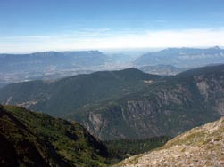 Du Pas de la Mine, vue sur la Belledonne, Grenoble, le Vercors et la Chartreuse