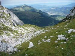Col d'Encrenaz ; vue vers la pointe d'Andey, Bonneville ; au fond, le Léman