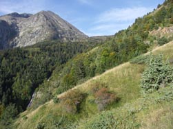 Montée vers le plateau ; vue vers le Taillefer