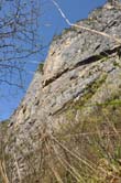 Route de Malleval, taillée dans la falaise