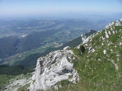 Vue vers la Placette, depuis le sommet