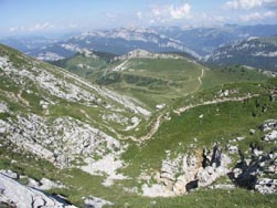 La Grande Sure ; vue vers le Grand Som et les lances de Malissard