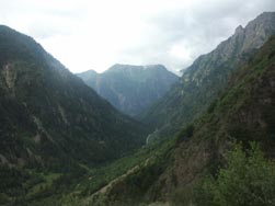 Vallée du Béranger ; vue en direction de la chapelle en Valjouffrey