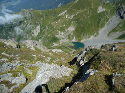 Lac de la Grande Sitre, Mont Saint Mury depuis la petite lance du Crozet