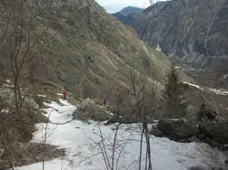 Dernière montée avant l'arrivée au lac
