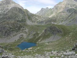 Lac Claret et refuge de la Pra