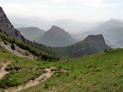 Rocher de l'église, Mont Néron vus depuis l'Echaillon
