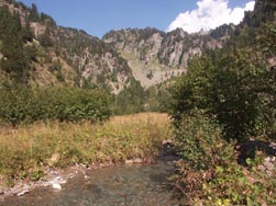 Le Doménon, au dessus de la cascade de l'Oursière