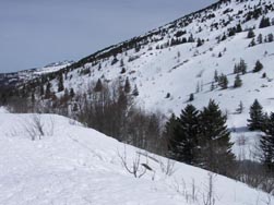 Redescente dans la combe Oursière
