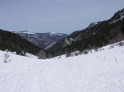 Descente vers le gîte des Allières