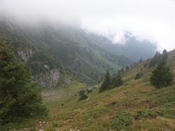 Vue vers le Pré du Fourneau, depuis le lac